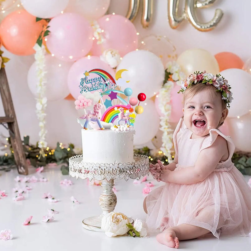 23-Piece Unicorn Party Cake Topper