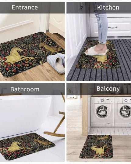Medieval Unicorn Welcome Rug