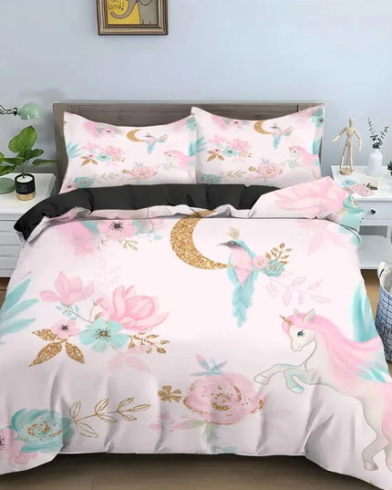 Enchanted Unicorn Floral Bedding
