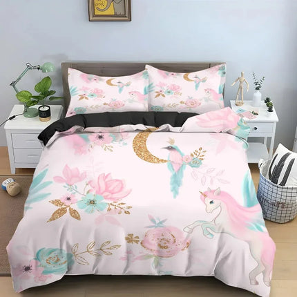 Enchanted Unicorn Floral Bedding