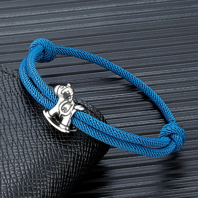 Pink Rope Unicorn Bracelet