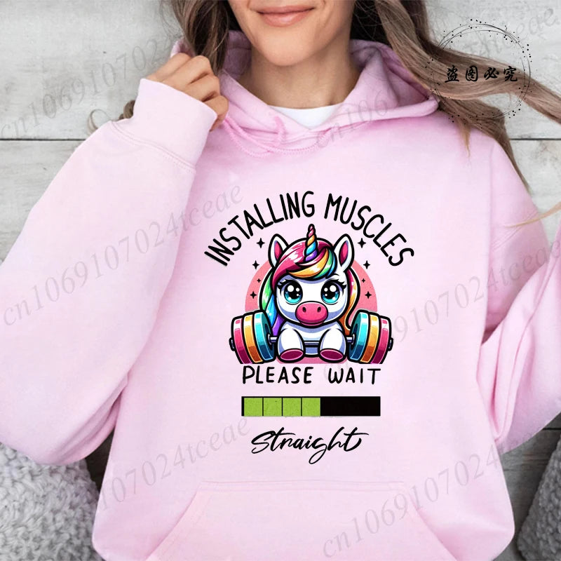 Pink Kawaii Unicorn Hoodie