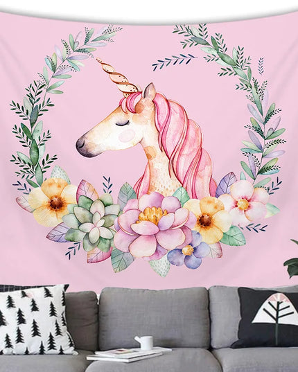 Abstract Unicorn Wall Tapestry