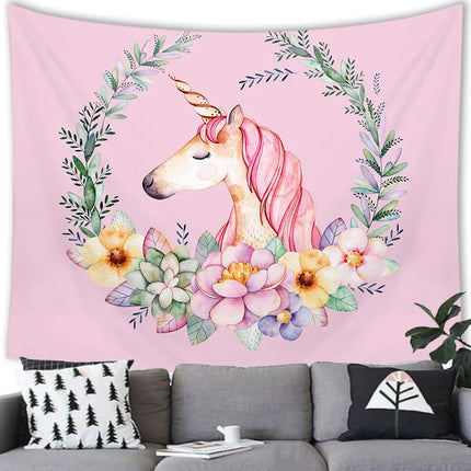 Abstract Unicorn Wall Tapestry
