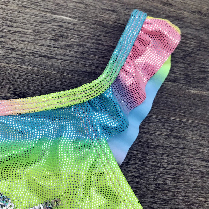 Glitter Rainbow Unicorn Swimsuit