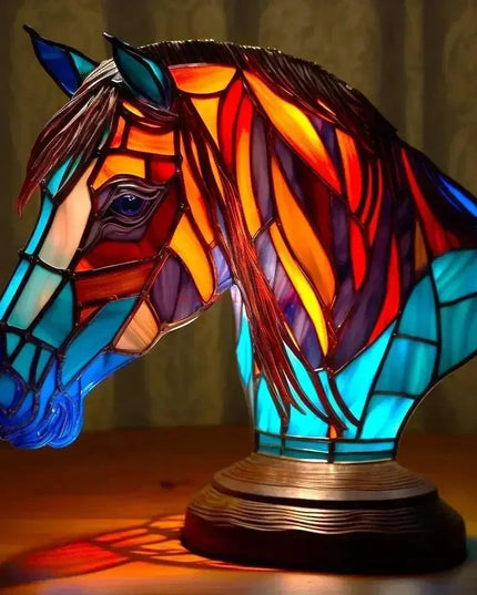 Stained Glass Unicorn Table Lamp