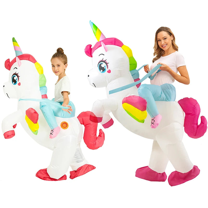 Ride a Rainbow Unicorn Rider Costume