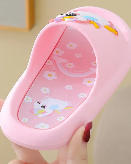 Sweet Floral Unicorn Charm Slides
