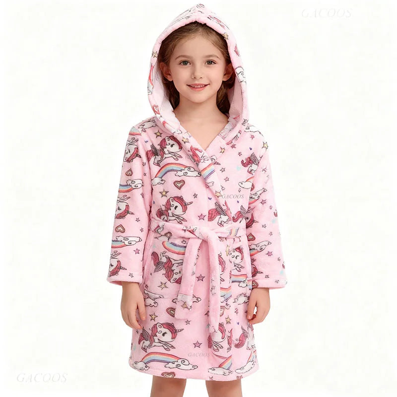 Galaxy Silhouette Kids Bathrobe