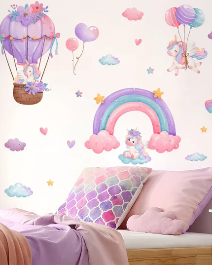 Unicorn Rainbow Wall Sticker Set