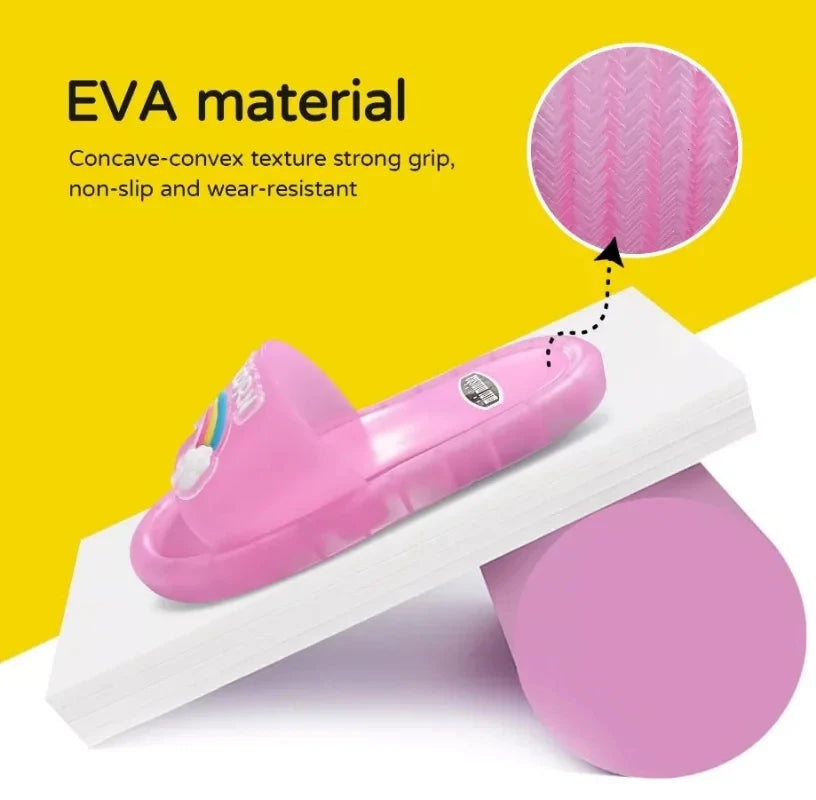 Rainbow Light-Up Unicorn Slippers