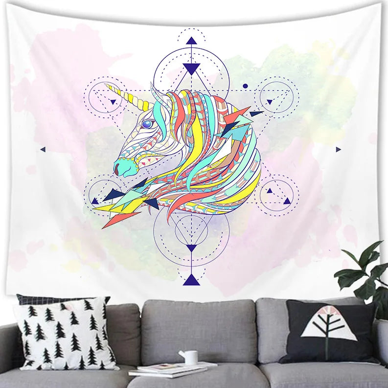 Unicorn Waterfall Tapestry for Bedroom