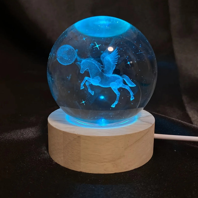 Unicorn Crystal Ball Night Light