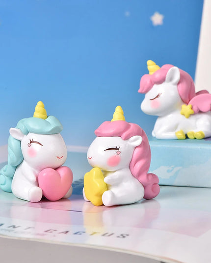 Pink Star Unicorn Figurine, Bulk Ready