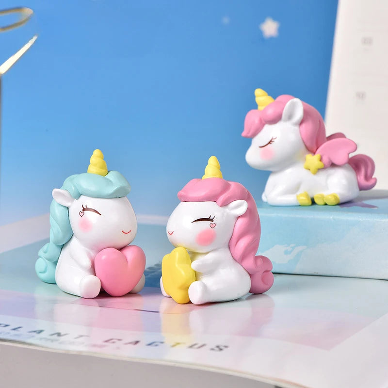 Pink Star Unicorn Figurine, Bulk Ready