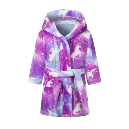Galaxy Silhouette Kids Bathrobe