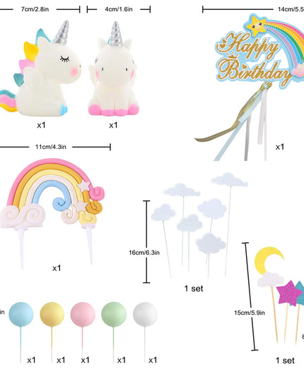 Magical Unicorn Cake Topper Party Kit