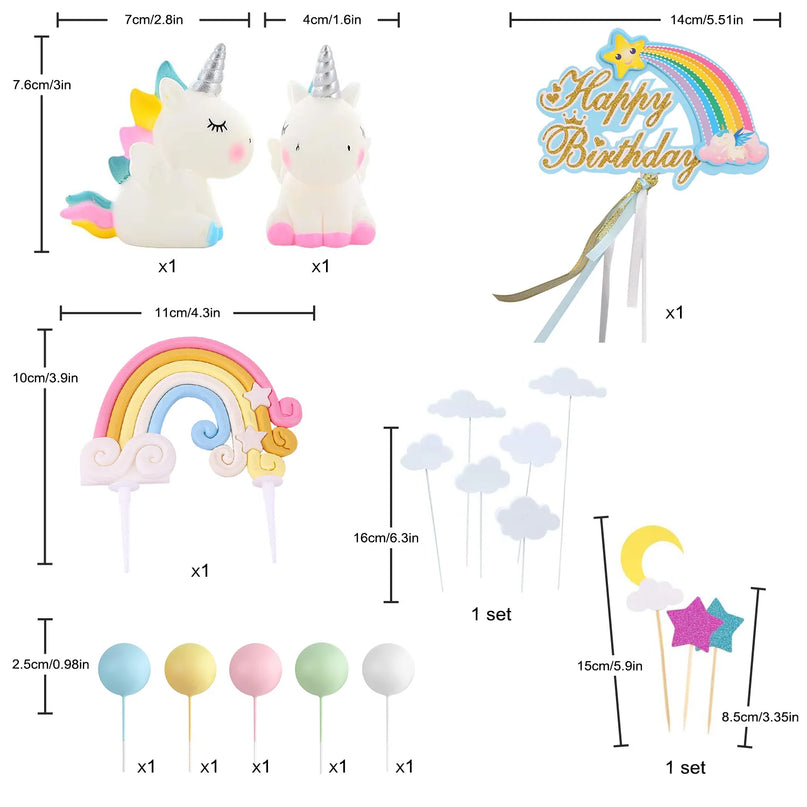 Magical Unicorn Cake Topper Party Kit