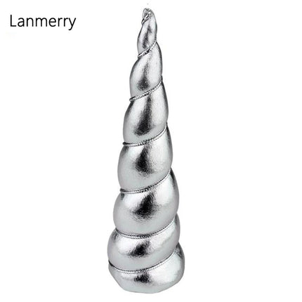 10 Silver Metallic Unicorn Horns