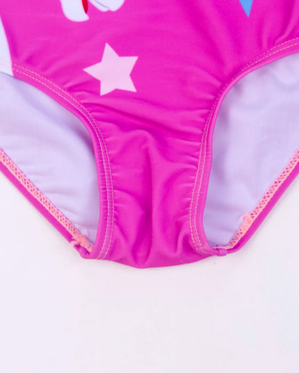 Pink Cartoon Unicorn Swimsuit