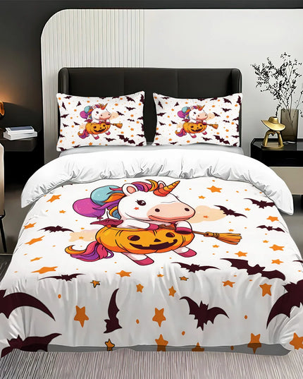 Pumpkin Ride Unicorn Bedding