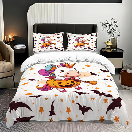 Pumpkin Ride Unicorn Bedding