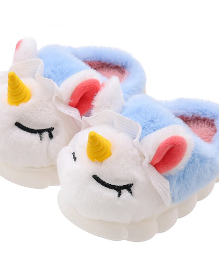Soft Pink Unicorn Kids Slippers