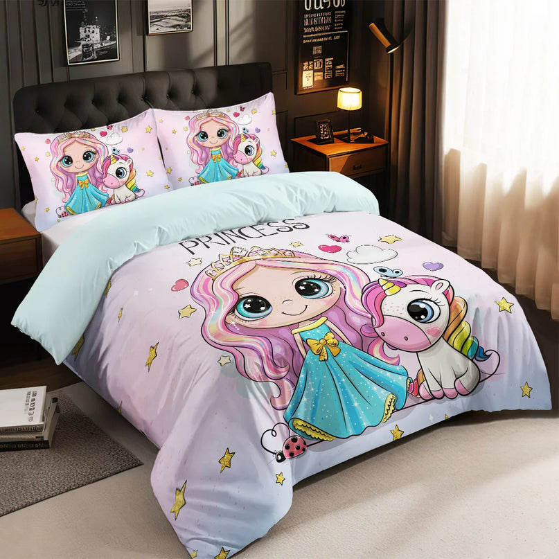 Princess Unicorn Bedding for Kids