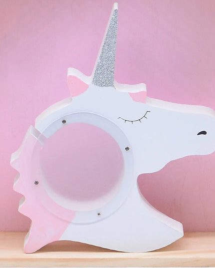 Sparkly Unicorn Head Piggy Bank