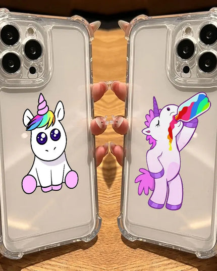 Rainbow Bottle Unicorn Clear Case