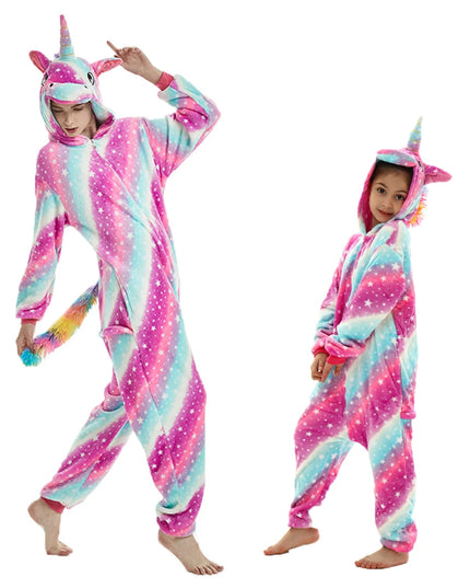 Magenta Stripe Unicorn Onesie