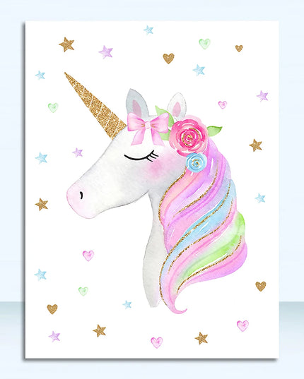 Unicorn Canvas Wall Art for Bedroom