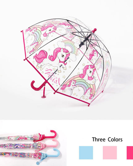 Kids Clear Unicorn Umbrella