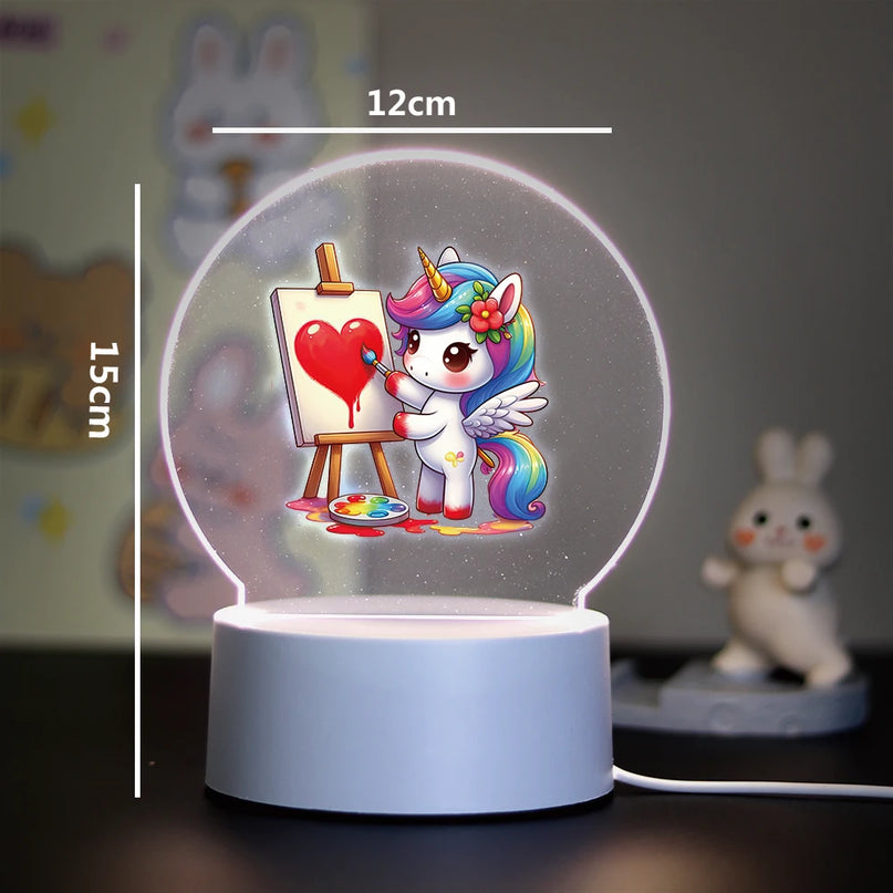 Kawaii Unicorn 3D Illusion Night Light