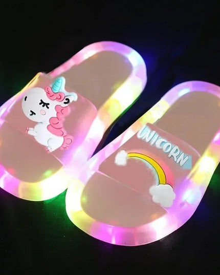 Rainbow LED Unicorn Slippers