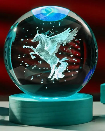 Mini Crystal Unicorn Snow Globe