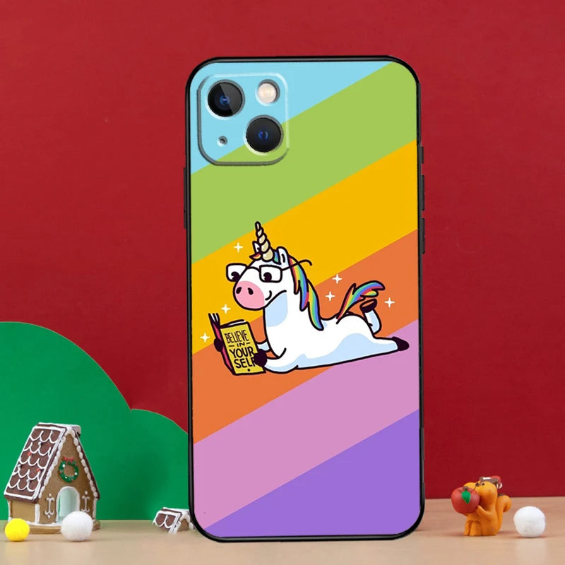 Book Lover Rainbow Unicorn Case