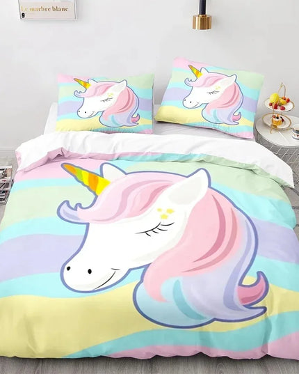 Pastel Wave Unicorn Bedding