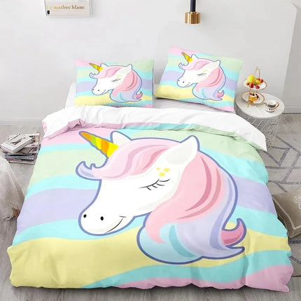 Pastel Wave Unicorn Bedding