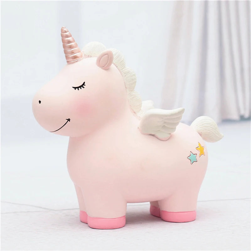 Starry Winged Unicorn Piggy Bank