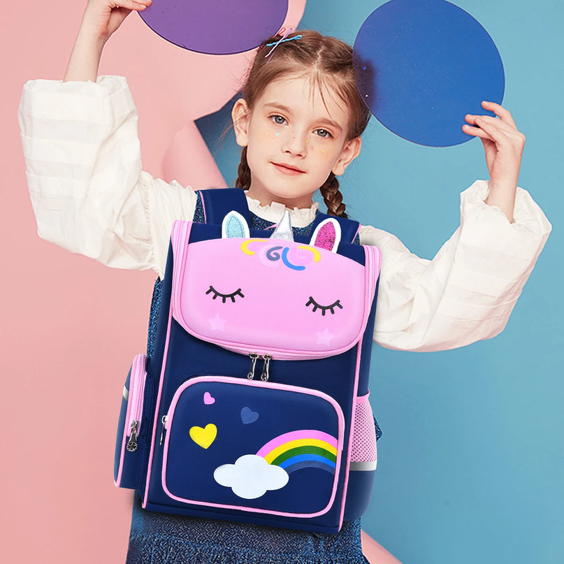 Navy Unicorn Elementary Backpack