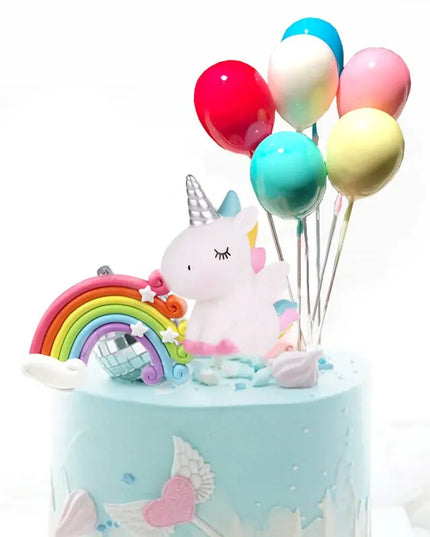 Rainbow Balloon Unicorn Cake Topper