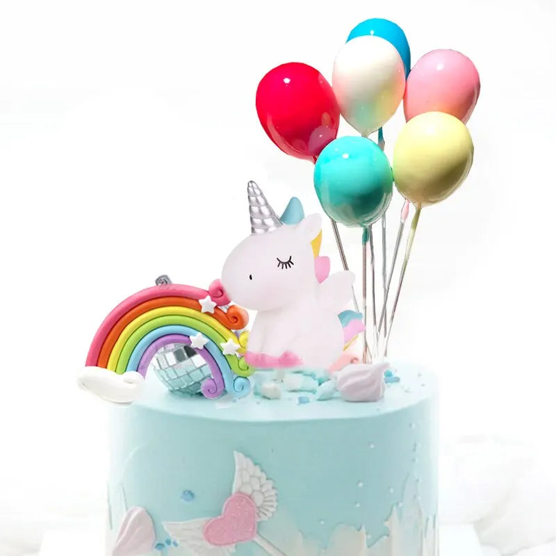 Rainbow Balloon Unicorn Cake Topper