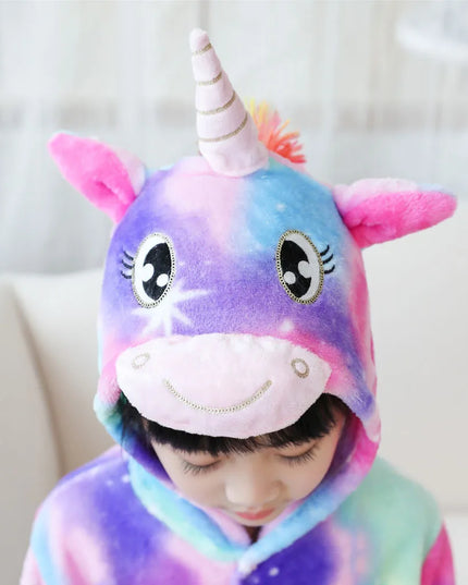Galaxy Print Unicorn Pool Robe