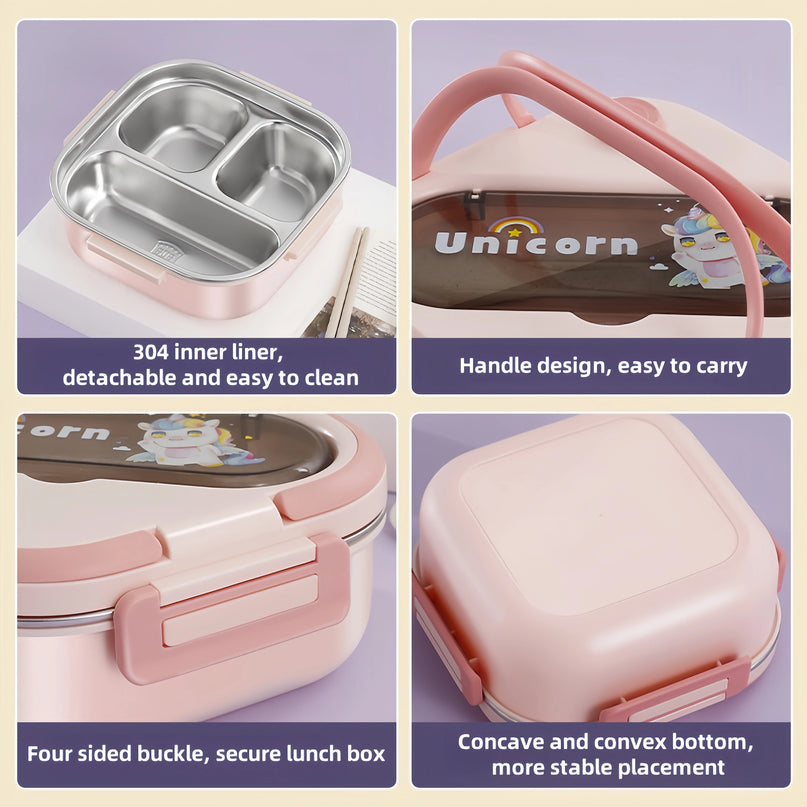 Sparkly Unicorn Steel Lunch Box