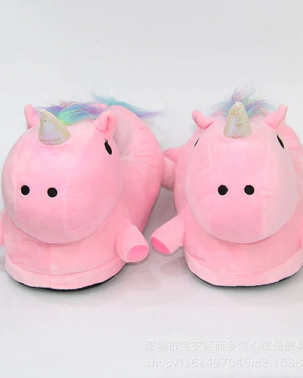 Giant 28cm Plush Unicorn Slippers