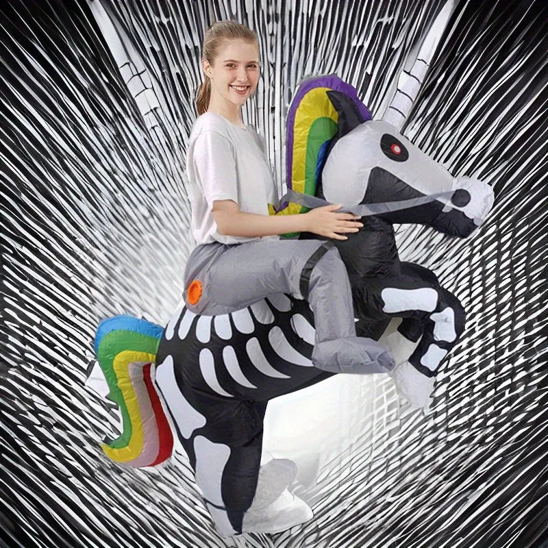 Skeleton Unicorn Rider Costume