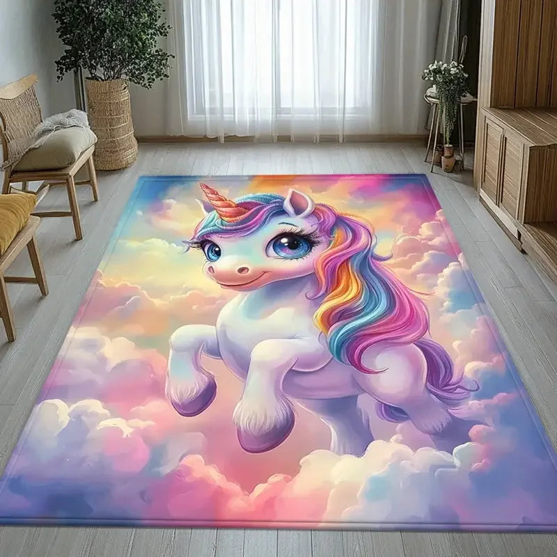 Rainbow Baby Unicorn Rug