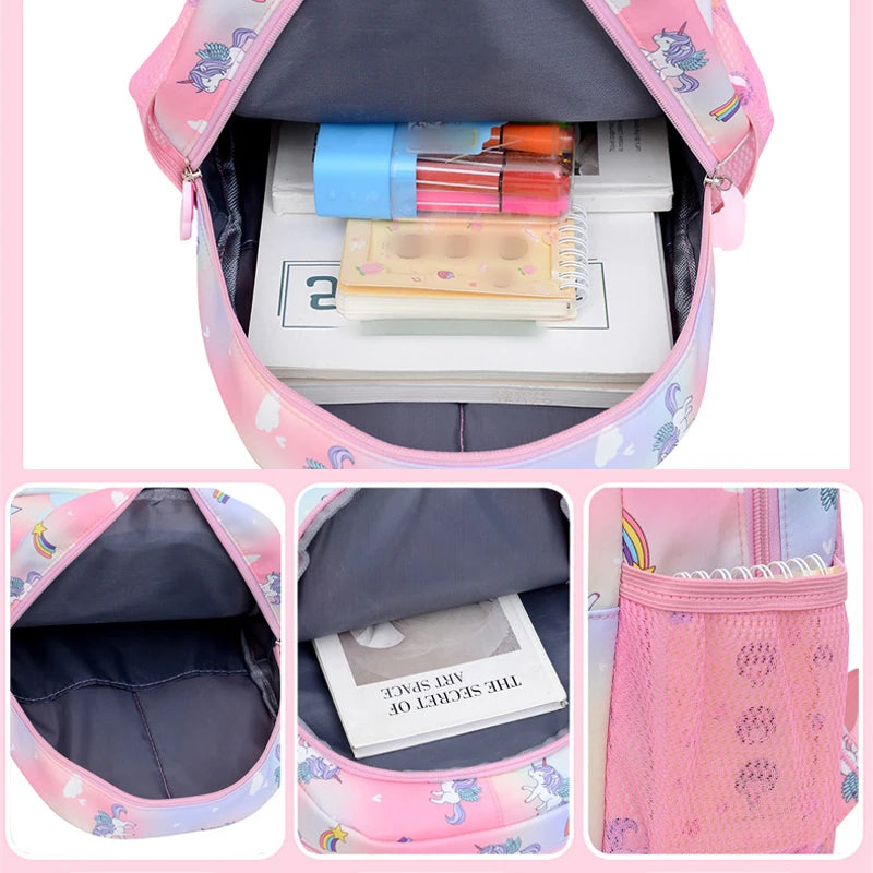 Pink Embroidered Unicorn Backpack