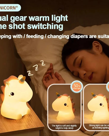 Color Changing Unicorn Night Light Lamp